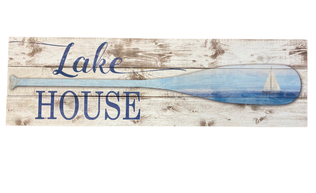 “Lake House” wooden sign