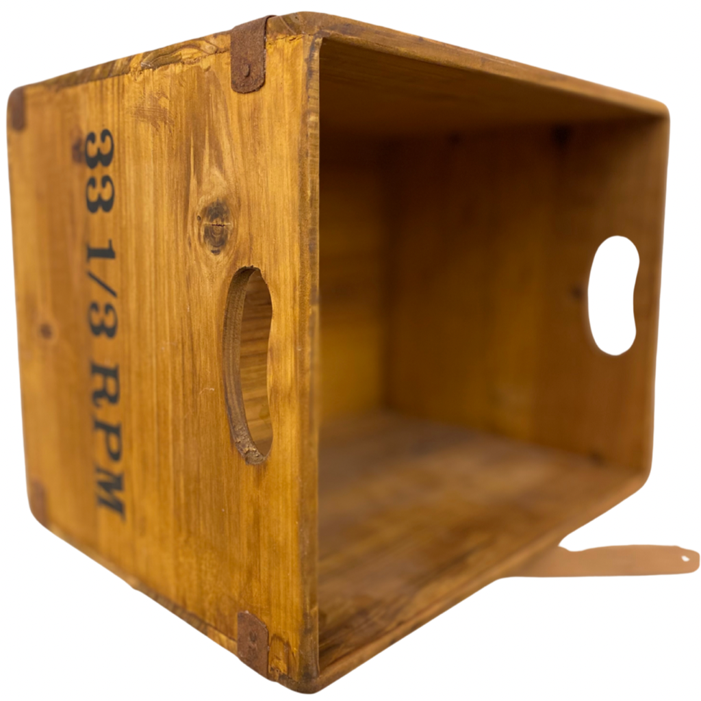 “Vintage Vinyl” wood crate