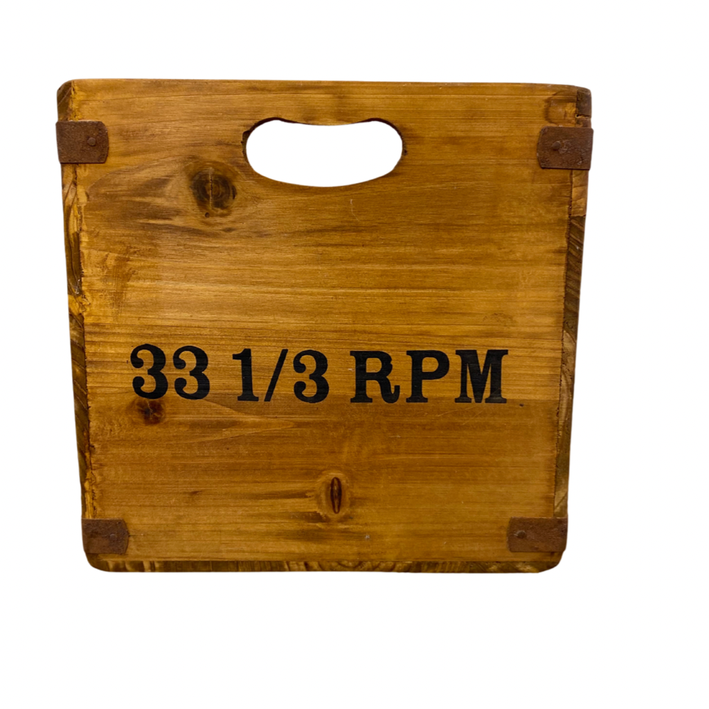 “Vintage Vinyl” wood crate