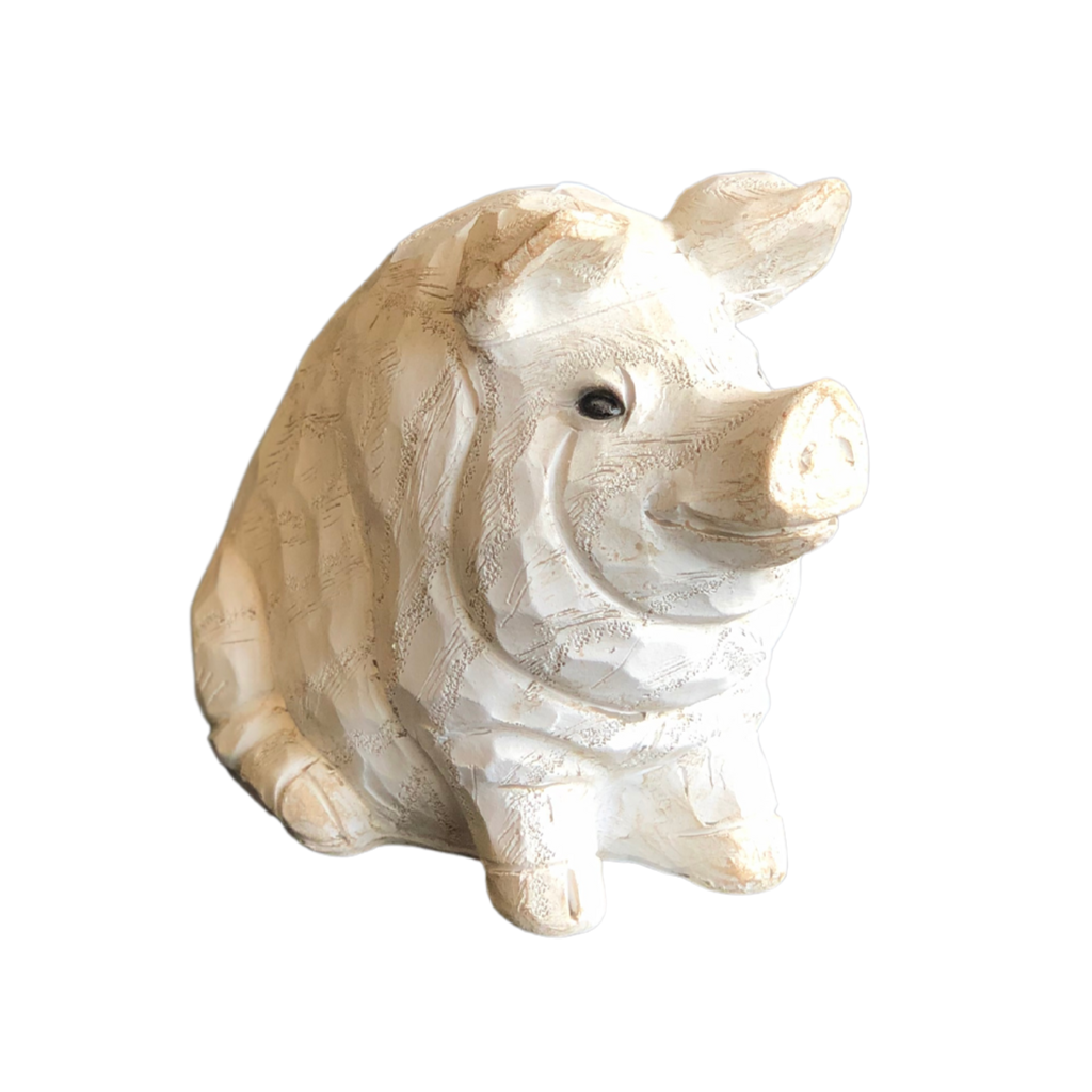White Ceramic Pig
