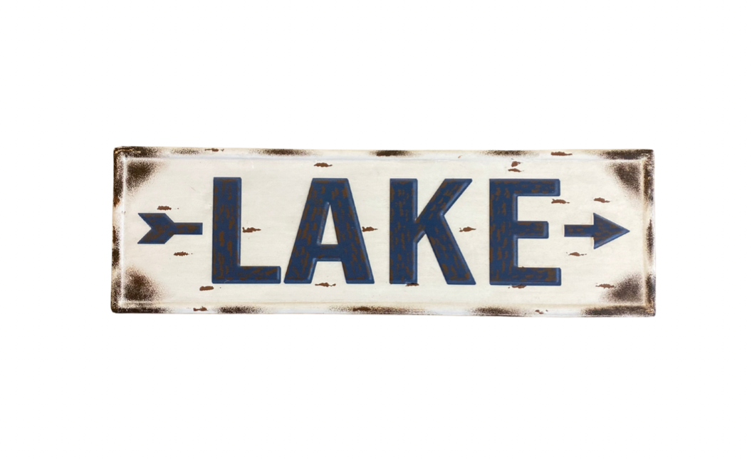 Rusted Lake sign